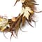 24" Unlit Autumn Harvest Artificial Cattail & Wheat Thanksgiving Wreath